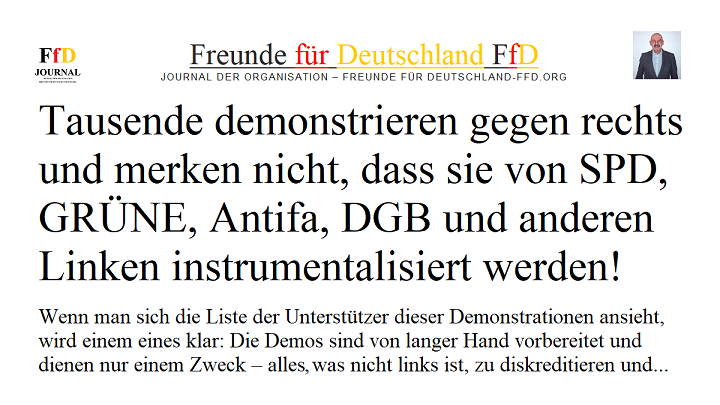 Demonstrationen gegen Rechts: Instrumentalisierung durch Linke