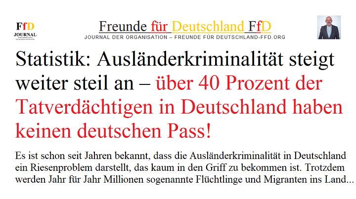 Über 40% der Tatverdächtigen ohne deutschen Pass: Statistiken 2023